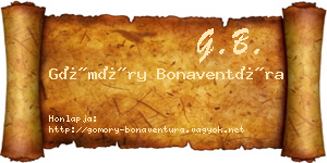 Gömöry Bonaventúra névjegykártya